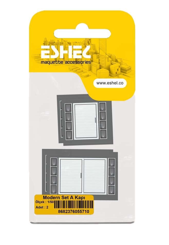 Eshel Maket Modern Set A Kapı 1/50 2li