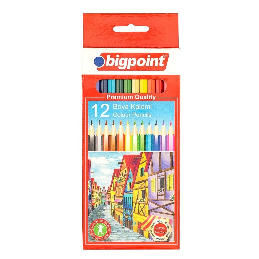 Bigpoint Kuru Boya Kalemi 12 Renk Set