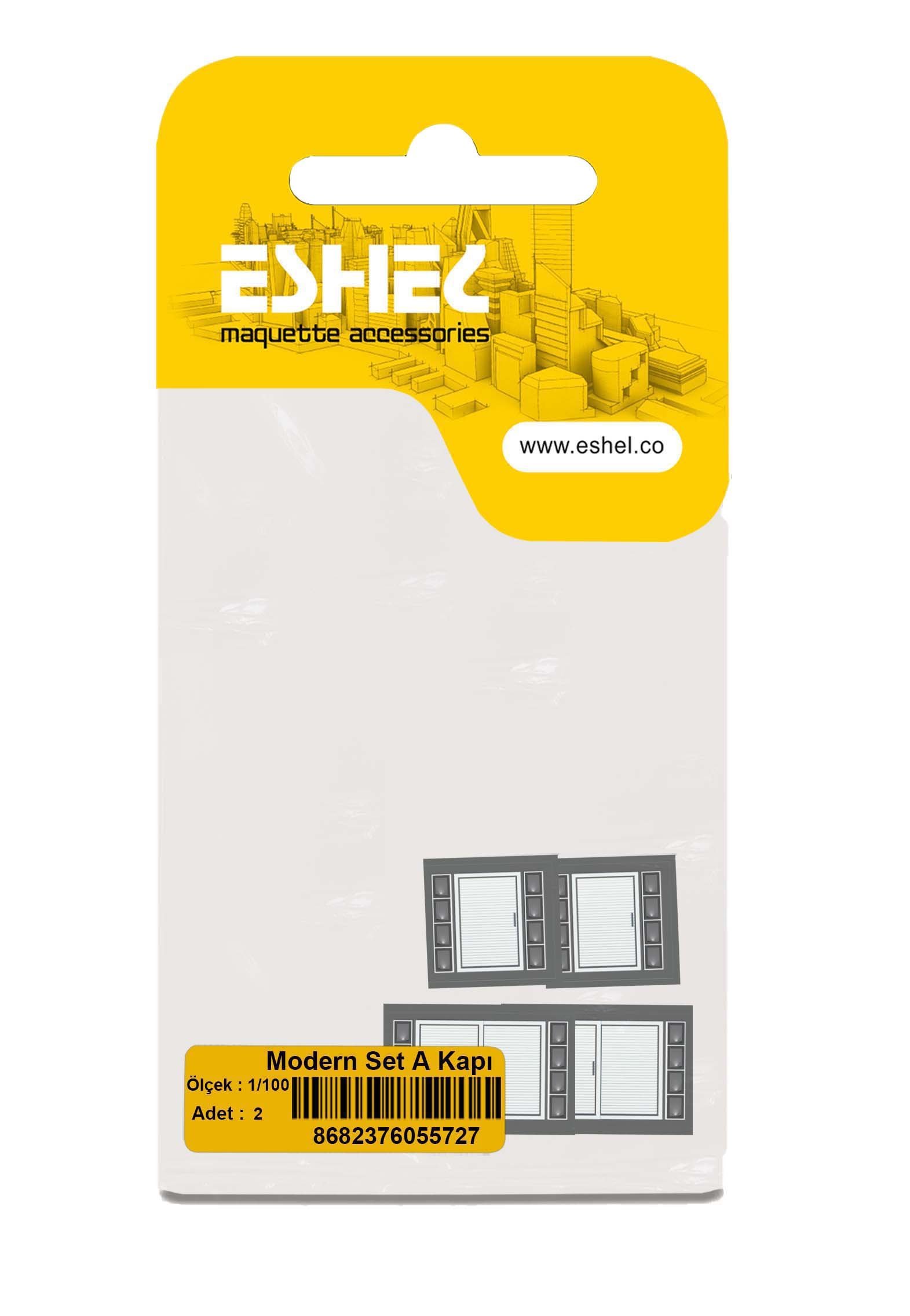 Eshel Maket Modern Set A Kapı 1/100 2li