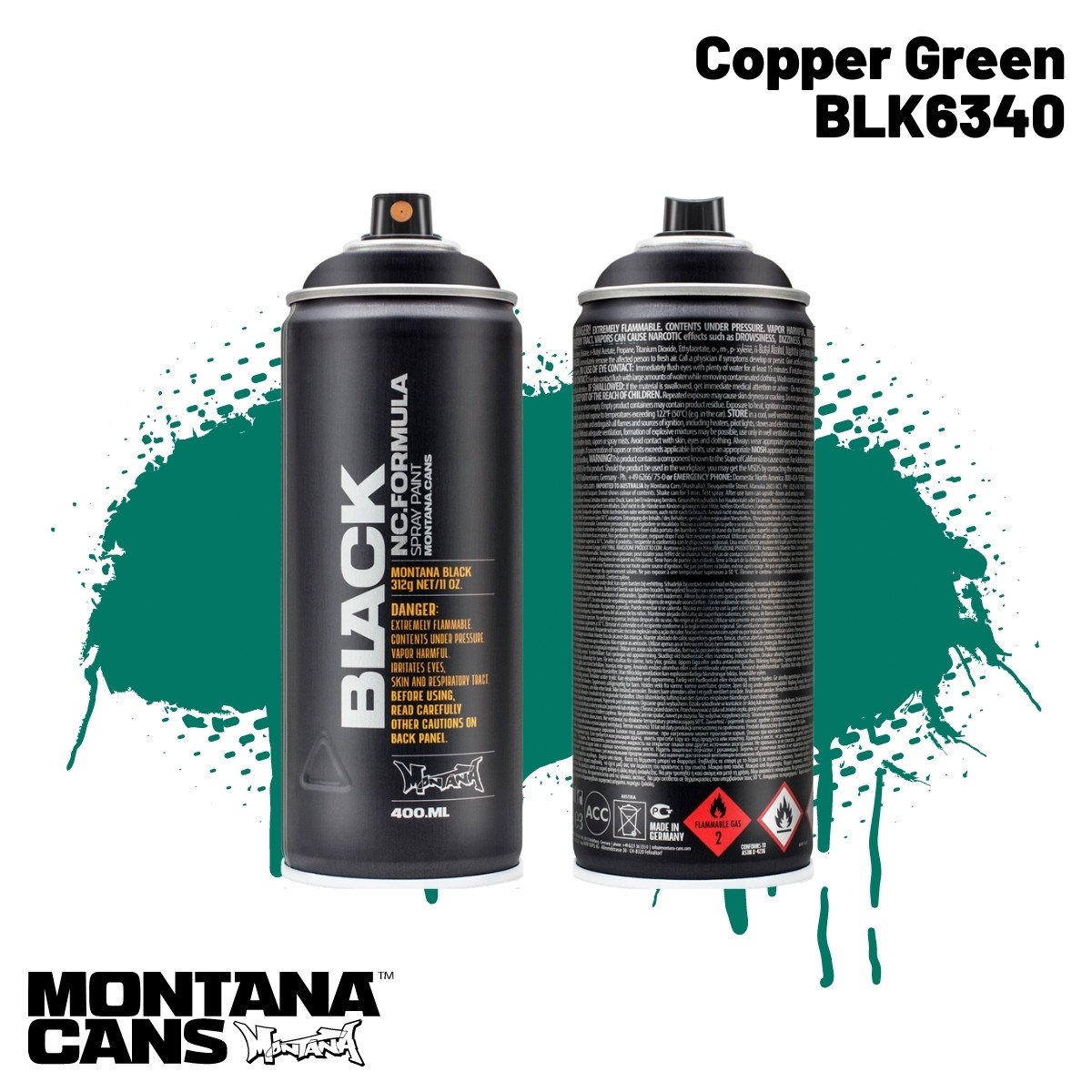 Montana Black Sprey Boya 400ml BLK6340 Copper Green