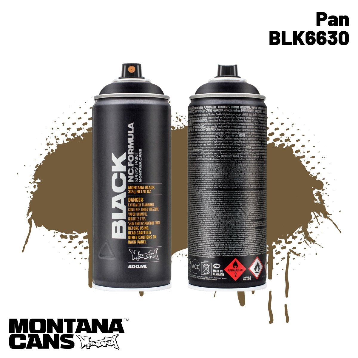 Montana Black Sprey Boya 400ml BLK6630 Pan