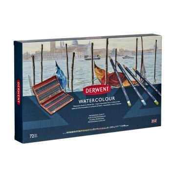 Derwent Watercolour Sulu Boya Kalem Ahşap Kutu Set 72 Renk