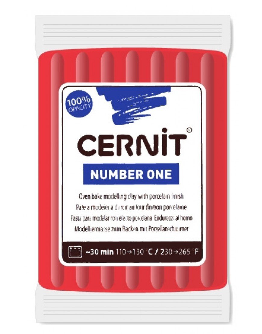 Cernit Number One Polimer Kil 56gr Xmas Red 463