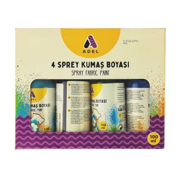 Adel Sprey Kumaş Boya 4x100ml Klasik Renkler 2