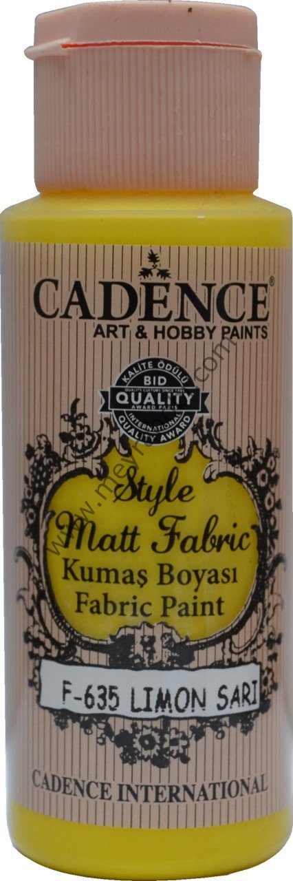 Cadence Style Matt Fabric Kumaş Boyası 59ml 635 Limon Sarı