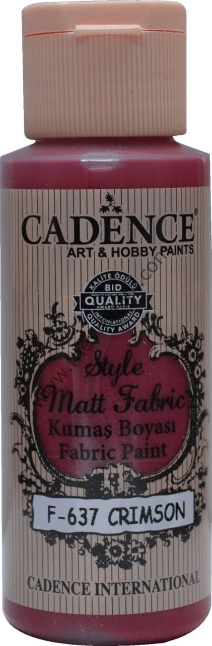 Cadence Style Matt Fabric Kumaş Boyası 59ml 637 Crimson