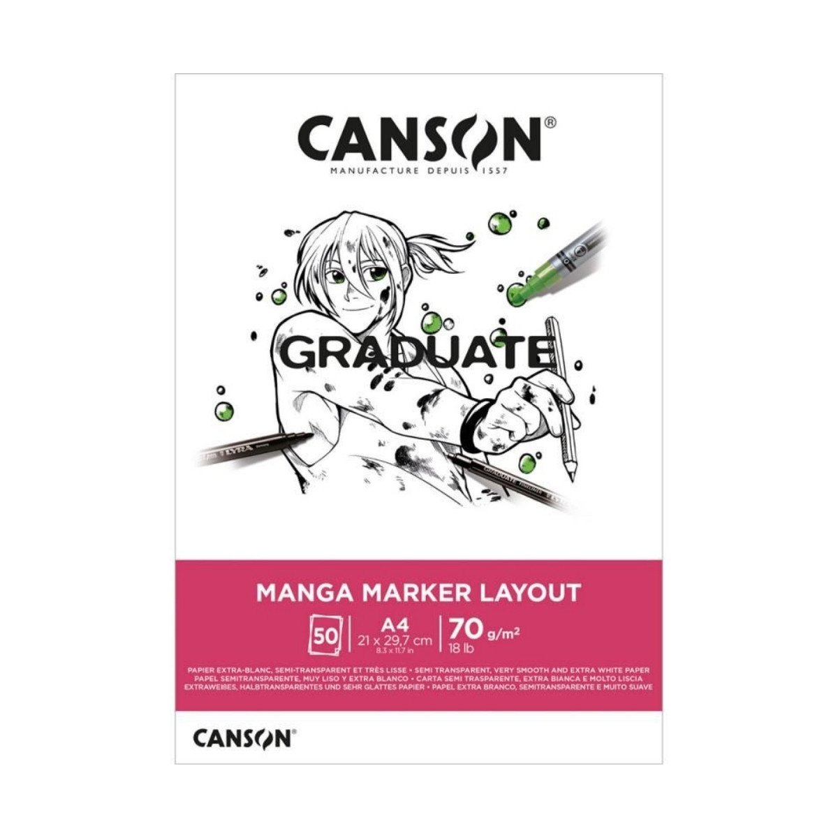 Canson Graduate Marker Defter A4 70gr 50yp