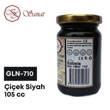Koza Sanat Geleneksel Ebru Boyası 105cc GLN-710 Çiçek Siyah