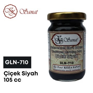 Koza Sanat Geleneksel Ebru Boyası 105cc GLN-710 Çiçek Siyah