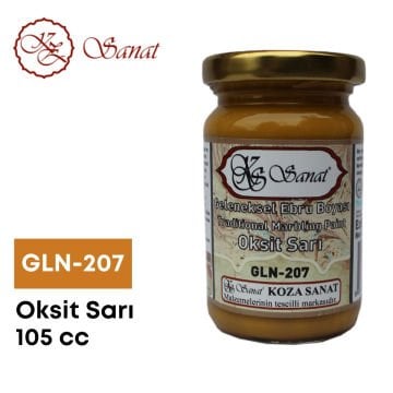 Koza Sanat Geleneksel Ebru Boyası 105cc GLN-207 Oksit Sarı
