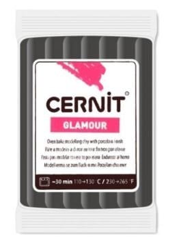 Cernit Glamour Metalik Polimer Kill 56gr 100 Black