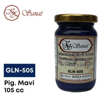 Koza Sanat Geleneksel Ebru Boyası 105cc GLN-505 Pigment Mavi Ultramarin