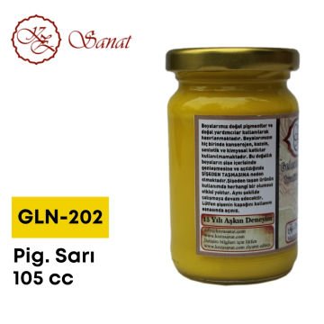 Koza Sanat Geleneksel Ebru Boyası 105cc GLN-202 Pigment Sarı