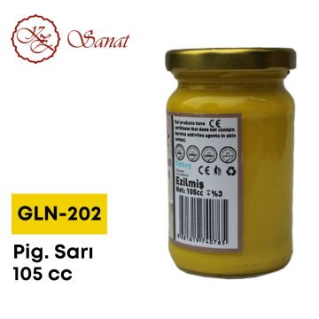 Koza Sanat Geleneksel Ebru Boyası 105cc GLN-202 Pigment Sarı