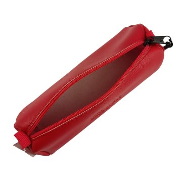 BBack Tek Bölmeli Deri Rulo Kalem Çantası 21x7cm - Kırmızı