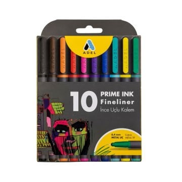 Adel Prime Ink Fineliner 0.4mm 10lu Klasik