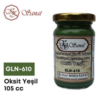 Koza Sanat Geleneksel Ebru Boyası 105cc GLN-610 Oksit Yeşil