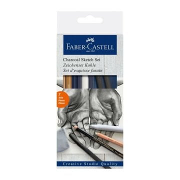 Faber-Castell Kömür Eskiz Seti 7 Parça