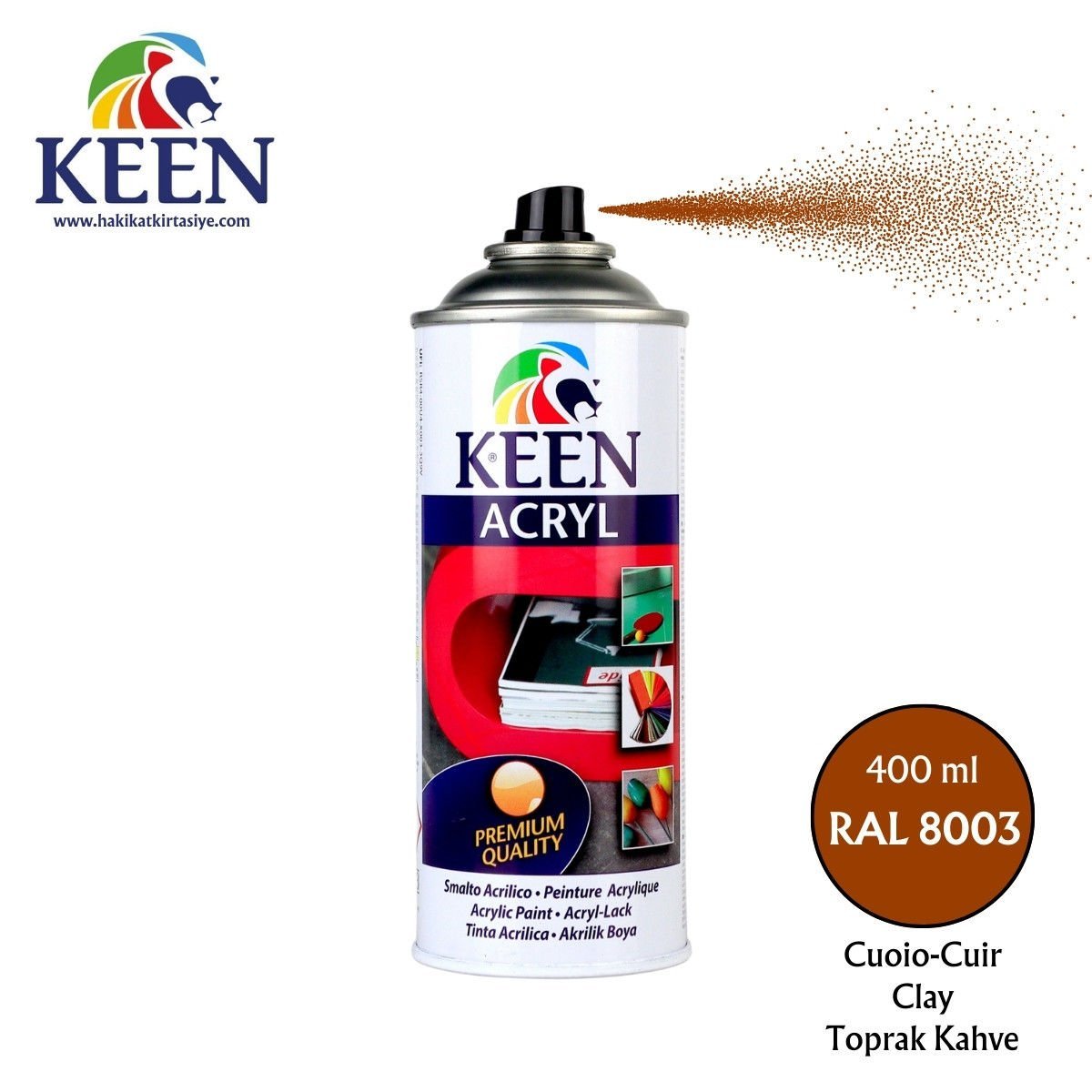 Keen Akrilik Sprey Boya 400ml RAL8003 Clay