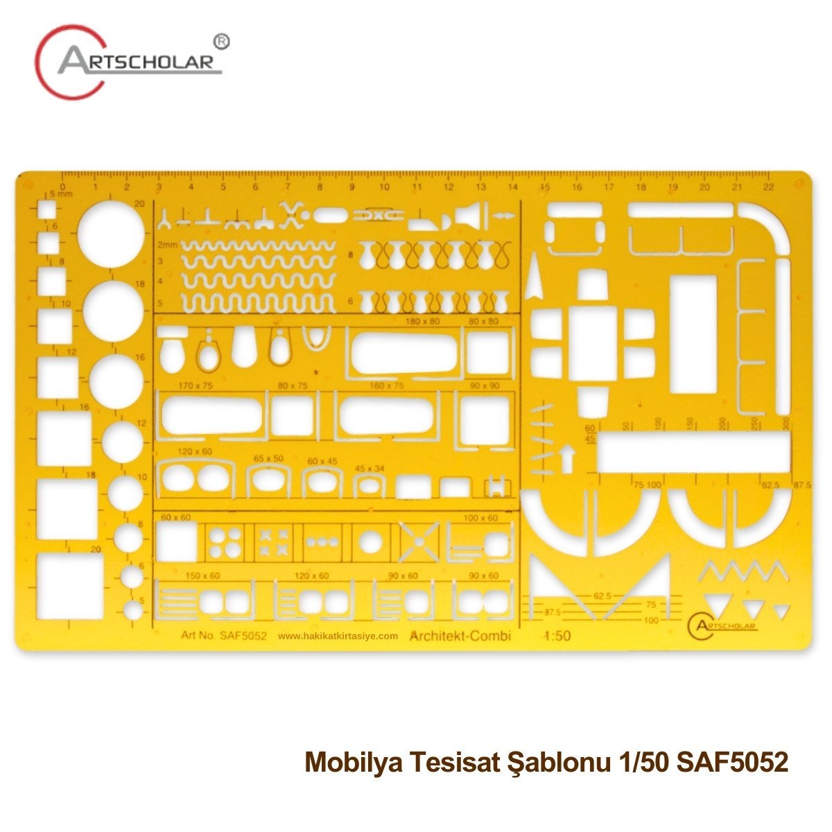 Artscholar Mobilya Tesisat Şablonu 1/50 Ölçekli