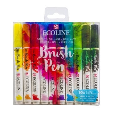 Talens Ecoline Brush Pen 10lu Parlak Renkler