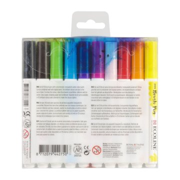 Talens Ecoline Brush Pen 10lu Koyu Renkler