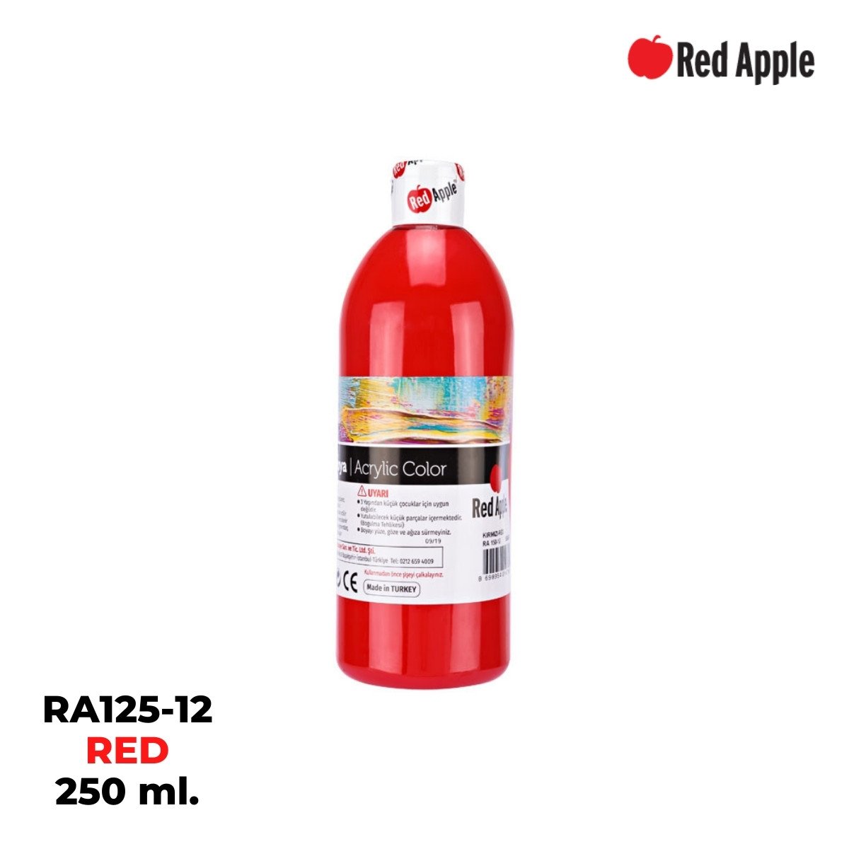 Red Apple Akrilik Boya 250ml 12 Red