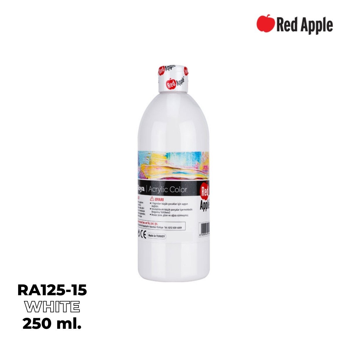 Red Apple Akrilik Boya 250ml 15 White