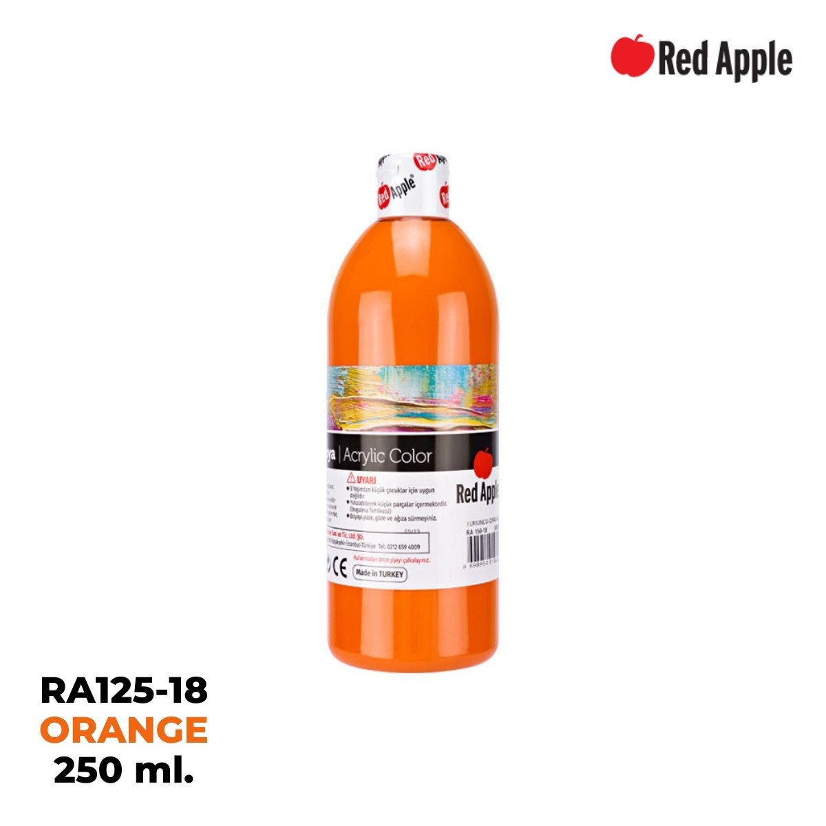 Red Apple Akrilik Boya 250ml 18 Orange