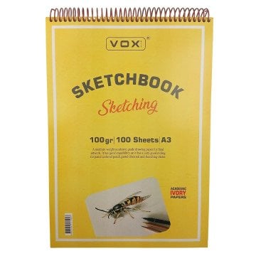 Vox Art Sketchbook Eskiz Defter A3 100gr 100yp İvory Krem