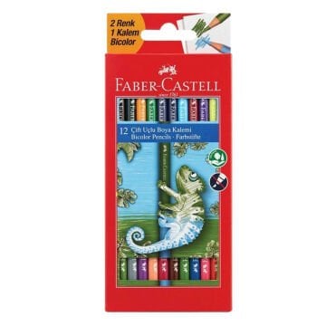 Faber Castell Çift Uçlu Kuru Boya Kalem Seti 12li
