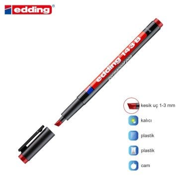 Edding Permanent Asetat Kalemi 143B Kırmızı