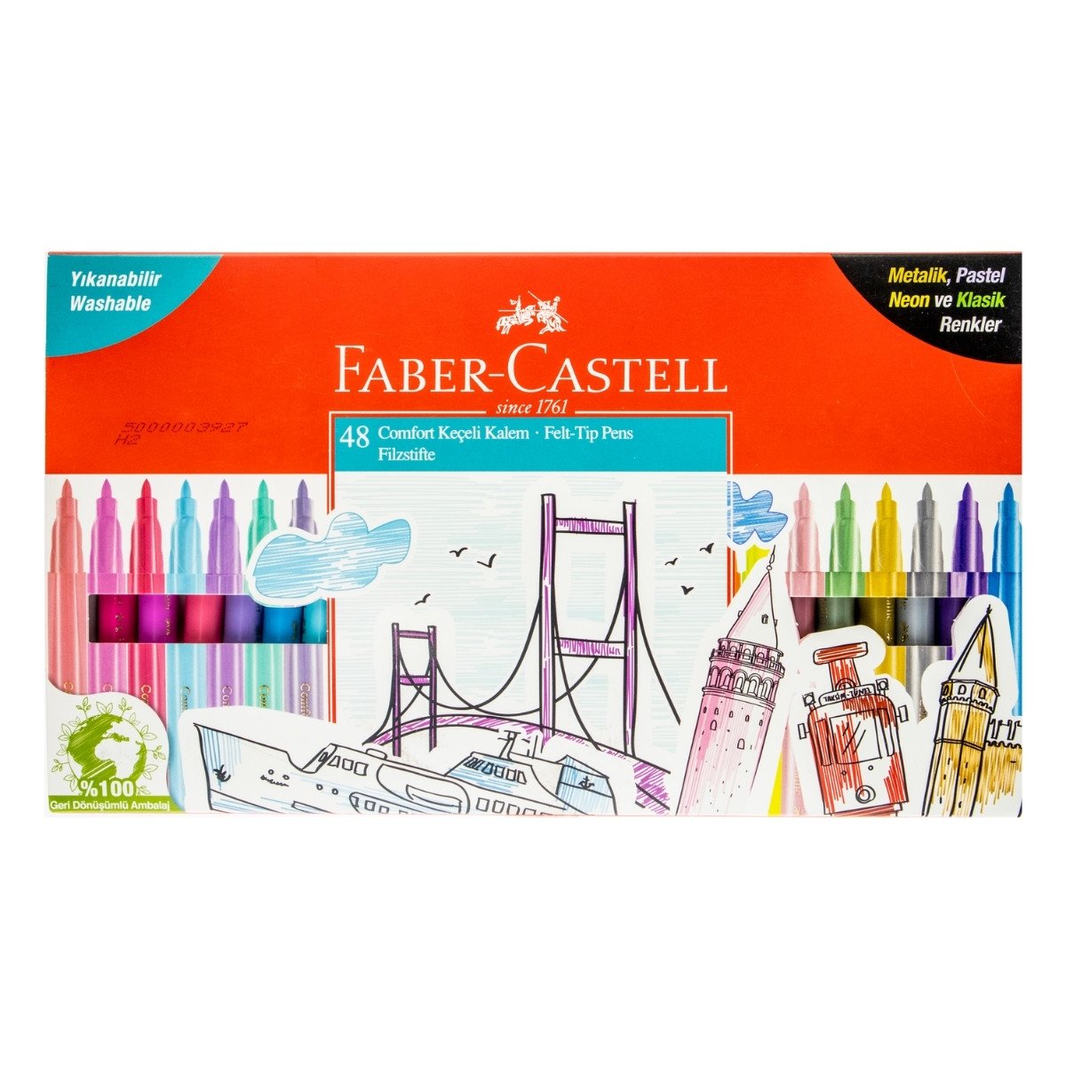 Faber-Castell Comfort Keçeli Kalem 48 Renk
