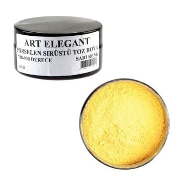 Art Elegant Porselen Sırüstü Toz Boya 50gr Sarı