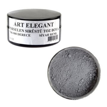 Art Elegant Porselen Sırüstü Toz Boya 50gr Siyah
