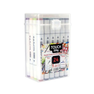 Art Elegant Çantalı Touch Silky Marker Seti 24lü