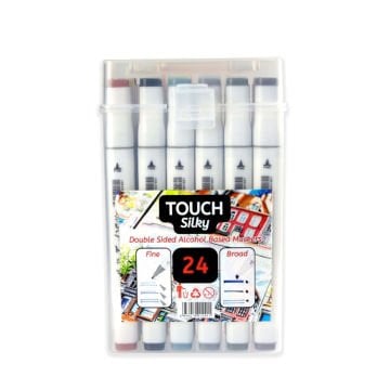 Art Elegant Çantalı Touch Silky Marker Seti 24lü