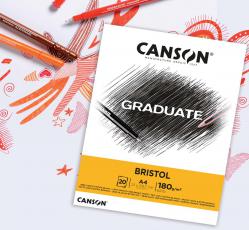 Canson Graduate Bristol Eskiz Çizim Defteri A3 180gr 20 Yaprak