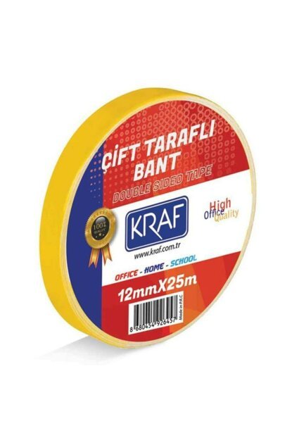 Kraf Çift Taraflı Bant 12mmx25m 2512G