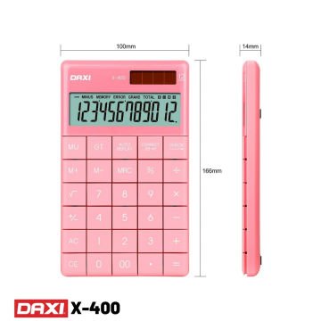 Daxi Hesap Makinesi Pink Edition 12 Haneli X-400