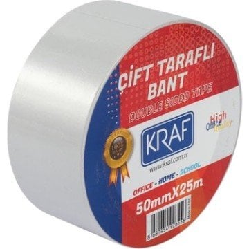 Kraf Çift Taraflı Bant 50mmx25m 2550G