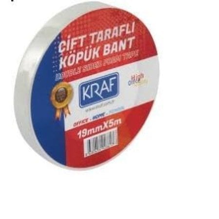 Kraf Çift Taraflı Köpük Bant 19mmx5m 5019G