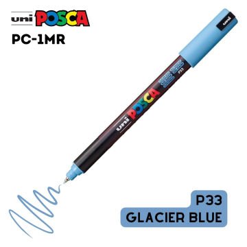 Uni Posca Marker PC-1MR Ultra Fine 0.7mm Glacier Blue