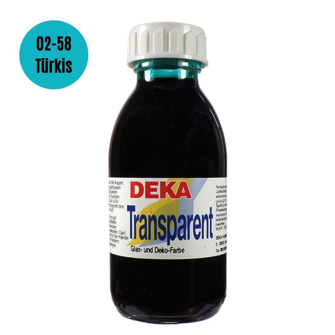 Deka Transparen Vitray Cam Boya 125ml 58 Turkuaz