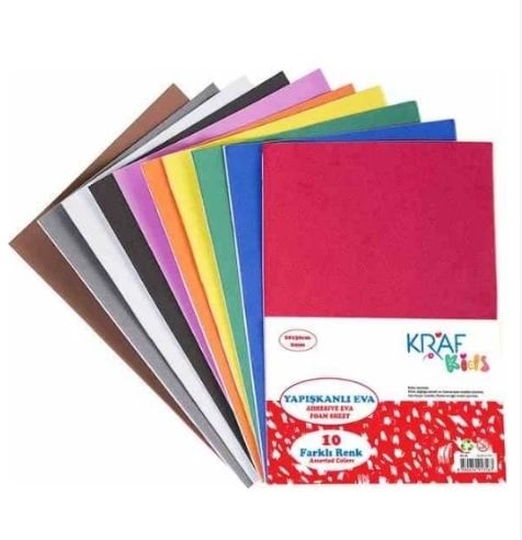 Kraf Kids Eva 20X30 2mm Yapışkanlı 10lu Paket