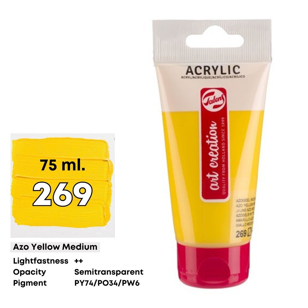 Art Creation Akrilik Boya 75ml 269 Azo Yellow Medium