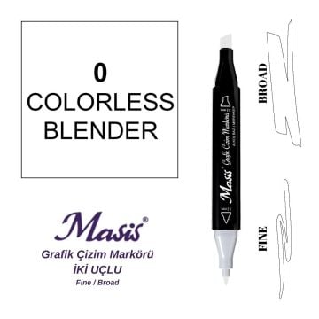 Masis Twin Çift Uçlu Marker Kalemi 0 Colorless Blender