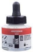 Amsterdam Sıvı Akrilik Mürekkep Boya 30ml 105 Titanium White