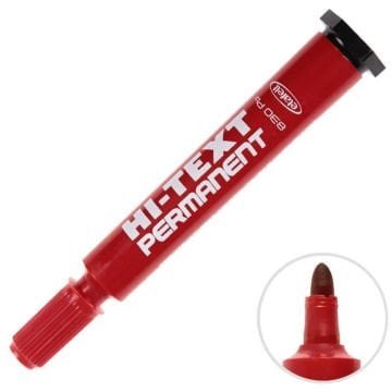 Hi-Text Permanent Asetat Marker Yuvarlak Uç Kırmızı