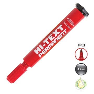 Hi-Text Permanent Asetat Marker Yuvarlak Uç Kırmızı